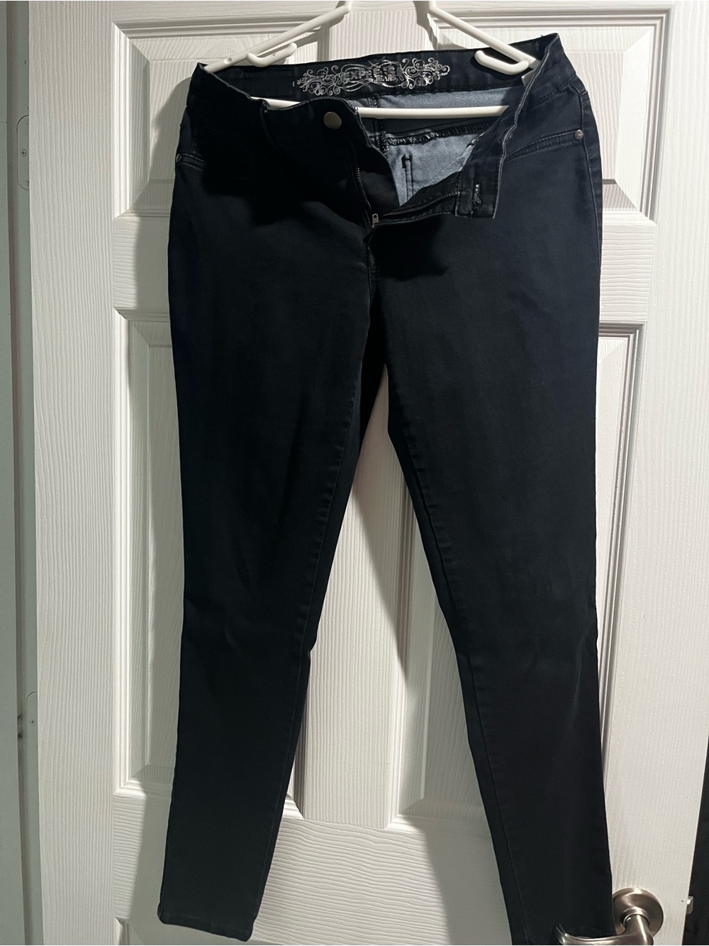 Express Indigo Skinny Jeans - Sleek High-Rise Look